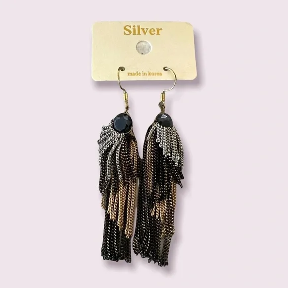 💎 FREE w/bundle❗️ Fashion Earrings metal chain dangles flashy party dancing - Picture 2 of 6